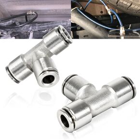 21838 Air Line Air Bag T-Fitting 1/4 ″ Tube Union Tee Push-to-Connect Fitting (PTC)، حزمة من 2 in Kuwait