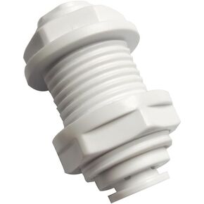 Food-Grade Quick Connector Push-In Tube Fitting,3/8" Bulkhead Connector Equal Push to Connect part for Reverse Osmosis Water Filter Purifier (Pack of 10)