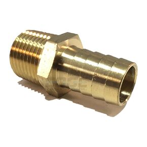 EDGE INDUSTRIAL 5/8" Hose ID to 1/2" Male NPT MNPT Straight Brass Fitting Fuel/AIR/Water/Oil/Gas/WOG