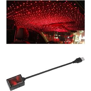 USB Car Roof Star Night Light, Portable Adjustable LED Show Romantic Atmosphere Star Night Projector, Car Interior Decoration for Wedding Car, Ceiling, Bedroom, Party