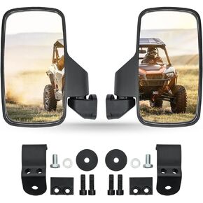 RANSOTO Ranger Side Mirror, UTV Rear View Mirror Compatible with Polaris Ranger XP 500, 570, 900, 1000, Ranger Diesel, ETX/EV, General 1000, Can-Am Defender, Maverick Trail