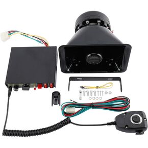 FreeTec Amplifier Police Siren 200W 12V Emergency Loudspeaker Amplifier Police Siren 8 Tones