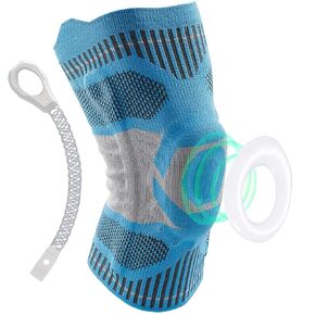 DiiKoo Knee Brace with Side Stabilizers, Knee Compression Sleeve for Knee Pain with Patella Gel Pads, Medical Grade Knee Pad Protector for Running