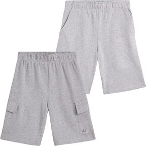 RBX Boys' Active Shorts - 2 Pack Performanc Fleece Sweat Shorts - Athletic Basketball Shorts with Pockets for Boys (8-16)