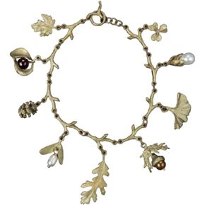 "Acorn and Oak" Charm Bracelet by Michael Michaud for Silver Seasons