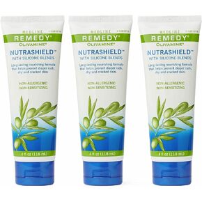 Medline Remedy Nutrashield, Skin Protection, Relieves Chapped or Cracked Skin, Ideal for Dry Denuded Skin, 4 oz (Pack of 3)