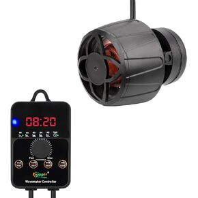 hygger 24/7 Mode Custom Current Aquarium Wave Maker with Controller, 24V DC Quiet Magnetic Powerhead Circulation Pump for 20-100 Gallon Saltwater Freshwater Fish Tanks 1500 GPH