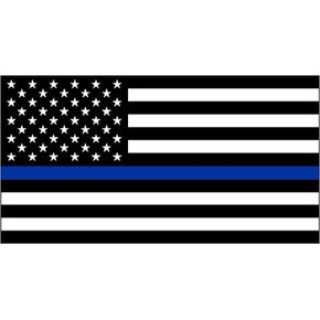 Rogue River Tactical Thin Blue Line Blue Lives Matter Flag Sticker Vinyl Decal for Car Truck Window Bumper Sticker Support of Police and Law Enforcement Officers (3x5")