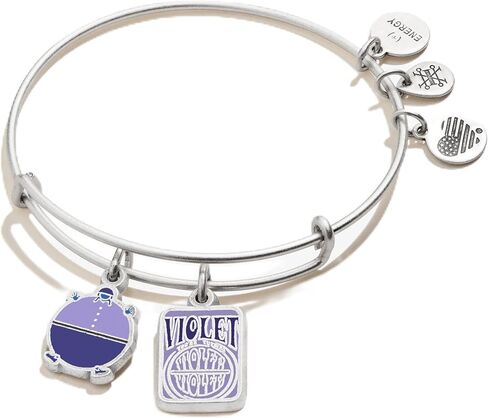 Alex and Ani AS21EBWW01RS، ويلي ونكا، سوار بنفسجي ثنائي ساحر قابل للتوسيع، فضي رافائيلي، أرجواني، أساور in Saudi Arabia