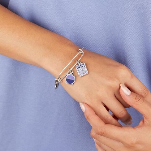 Alex and Ani AS21EBWW01RS، ويلي ونكا، سوار بنفسجي ثنائي ساحر قابل للتوسيع، فضي رافائيلي، أرجواني، أساور in Saudi Arabia