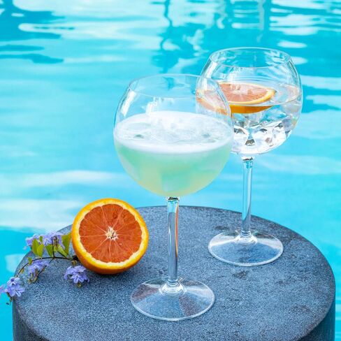 Floating Wine Glasses for Pool (18 Oz | Set of 2) That Float | Shatterproof Poolside Wine Glasses | Floating Cup | Beach Glass | Outdoor Tritan Plastic Wine Glasses with Stem in Saudi Arabia