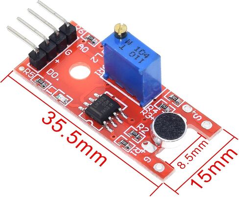 5Pcs Sound Sensor Module, 3 to 5V Microphone Sound Sensor Microphone Sensor Module Ultra Small Professional Microphone Amplifier IC KY-038 for Assembly with Indicator Lights in Saudi Arabia