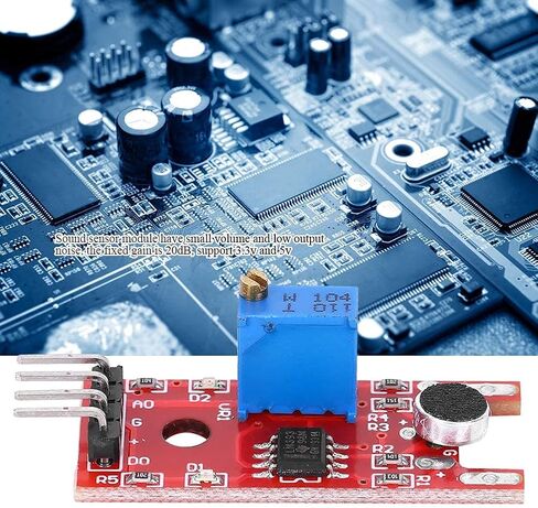 5Pcs Sound Sensor Module, 3 to 5V Microphone Sound Sensor Microphone Sensor Module Ultra Small Professional Microphone Amplifier IC KY-038 for Assembly with Indicator Lights in Saudi Arabia
