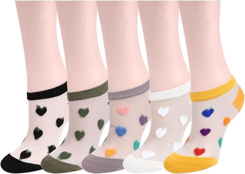 Benefeet Sox Womens Girls Sheer No Show Ankle Socks Lace Mesh Low Cut Liner Socks Transparent See Through Nylon Short Socks in Saudi Arabia