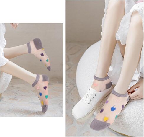 Benefeet Sox Womens Girls Sheer No Show Ankle Socks Lace Mesh Low Cut Liner Socks Transparent See Through Nylon Short Socks in Saudi Arabia