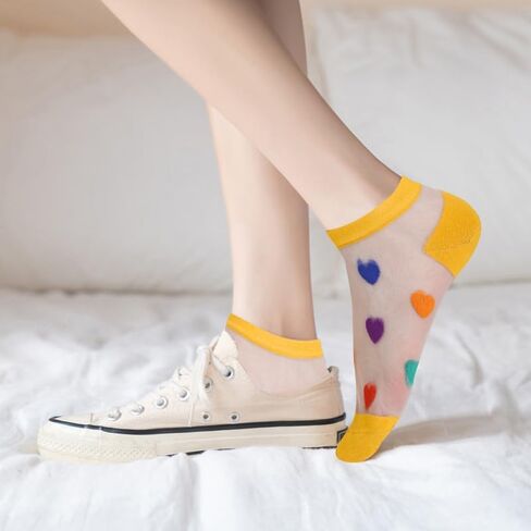 Benefeet Sox Womens Girls Sheer No Show Ankle Socks Lace Mesh Low Cut Liner Socks Transparent See Through Nylon Short Socks in Saudi Arabia