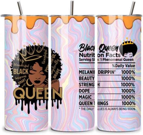 Black queen sublimation tumbler wrap, 20 ounces, skinny tumbler, wraps for tumblers, heat press transfers, 9.3"x8.2" I'll Print. You heatpress. in Saudi Arabia