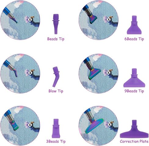 مجموعات صينية الرسم الفني الماسي 32 قطعة من SENHAI، أطراف من الفولاذ المقاوم للصدأ والبلاستيك، أقلام ألماسية، أدوات إكسسوارات الرسم الفنية الماسية، صينية تنظيم فرز الخرز لحرف الرسم اليدوية in Kuwait