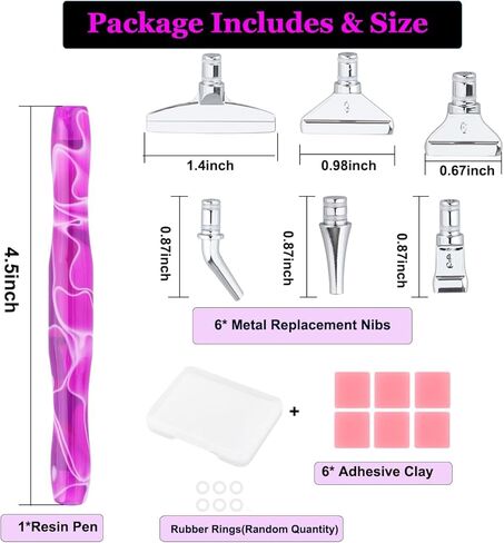 14PCS Diamond Painting Pen Accessories Tools Set, 5D Diamond Painting Art Tools Kits, Art Drill Pen and Metal Thread Multi Placer Tips Glue Clay Painting Drill Pens Accessories for DIY Craft (Blue) in Kuwait