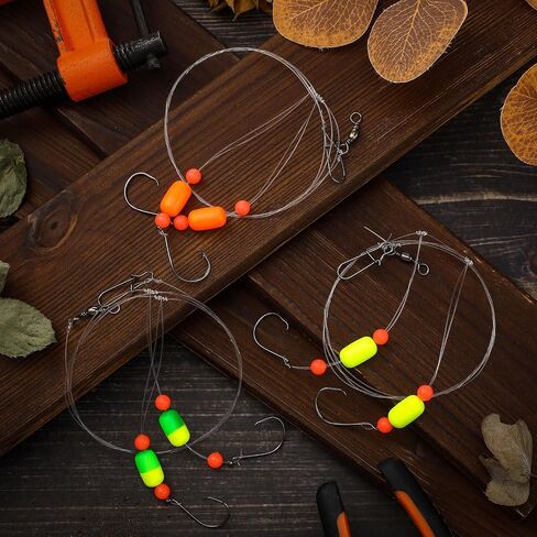 JellyArch 12 Pcs Pompano Rigs for Surf Fishing Offshore Surf Fishing Rigs Saltwater Gear Surf Fishing Tackle with 2/0 Circle Hooks Double Circle Swivels Duo Lock Snaps in Saudi Arabia