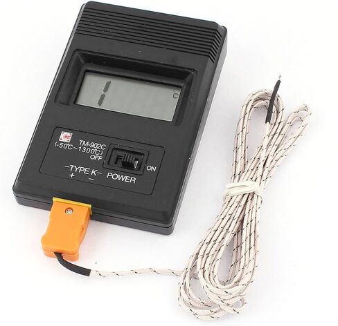 ميزان الحرارة الرقمي بشاشة LCD من النوع K TM-902C مع سلك مزدوج حراري in Kuwait