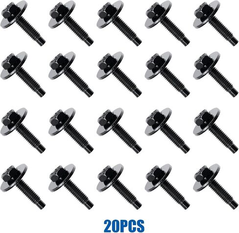 OAUTOO 20PCS M6-1.0 x 25mm Hex Head Bolt with Dog Point for Chrysler 6100567, 6101718, 6102396AA in Saudi Arabia