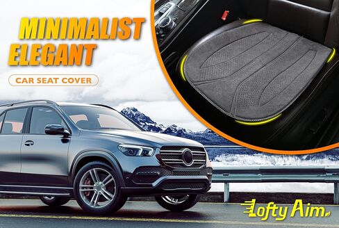 غطاء مقعد السيارة Lofty Aim: غطاء مقعد السيارة الأمامي الفاخر، واقي مقعد السيارة الداخلي للسائق، وسادة مقعد عالمية تناسب تمامًا 95% من السيارات والشاحنات والمركبات وسيارات الدفع الرباعي والشاحنات - رمادي قطعة واحدة in Kuwait