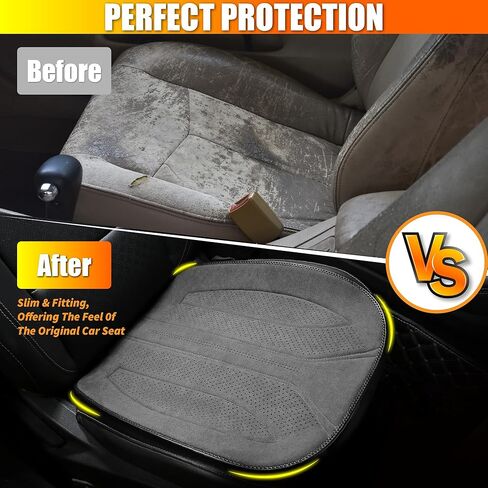 غطاء مقعد السيارة Lofty Aim: غطاء مقعد السيارة الأمامي الفاخر، واقي مقعد السيارة الداخلي للسائق، وسادة مقعد عالمية تناسب تمامًا 95% من السيارات والشاحنات والمركبات وسيارات الدفع الرباعي والشاحنات - رمادي قطعة واحدة in Kuwait