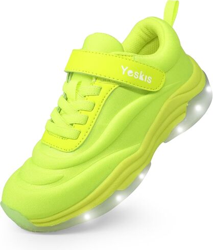 أحذية YESKIS للأولاد والبنات المضيئة مع مفتاح 3 أوضاع إضاءة Fizzzy Big Kids LED للجري أحذية رياضية للأطفال الصغار والكبار in Kuwait