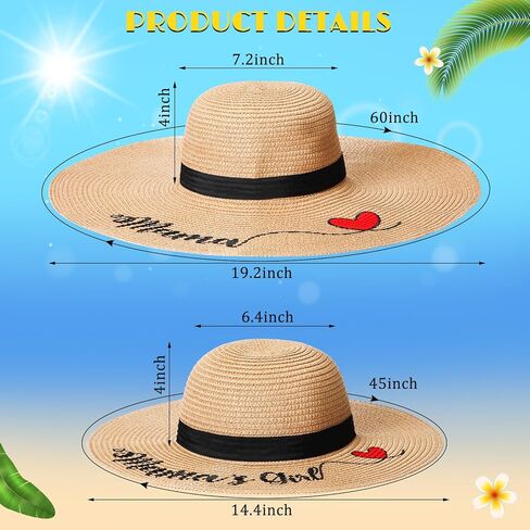 Twistover 2 جهاز كمبيوتر شخصى قبعة القش الوالدين الطفل قبعات الشاطئ قابلة للطي المطرزة القبعات المرنة الأسرة مطابقة قبعة الصيف للأم ابنة الربيع عيد الأم الصيف in Kuwait