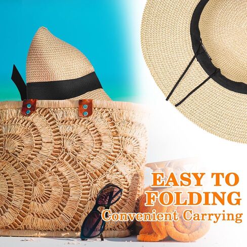 Beach Hats for Women, Sun Hats for Women Straw Hat, UPF 50+ UV Protection Summer Hat, Floppy Wide Brim Hats for Women in Saudi Arabia