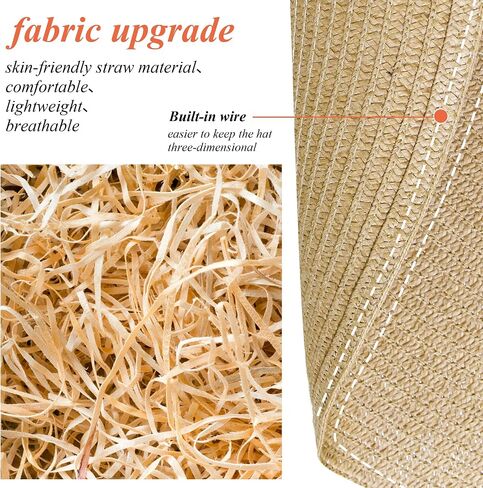 Oversized Sun Straw Hat for Women, UPF 50+ Floppy Wide Brim Summer Hat, Foldable Roll Up Travel Hat Beach Hats for Women in Kuwait