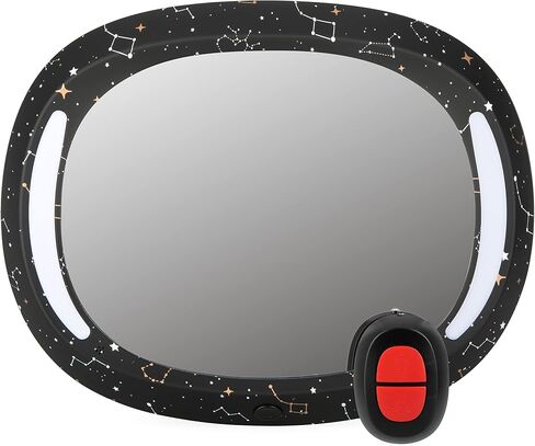 Nuby LED Light Backseat Baby Car Mirror with Remote Controlled Light, Wide View Shatter Resistant Mirror, Adjustable, Night Sky in Saudi Arabia