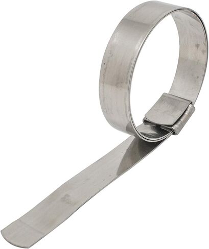 5/8 بوصة عرض × 0.025 بوصة ث × 2 بوصة دي (25 حزمة) مشابك خرطوم بمشبك مركزي 201 من الفولاذ المقاوم للصدأ in Saudi Arabia