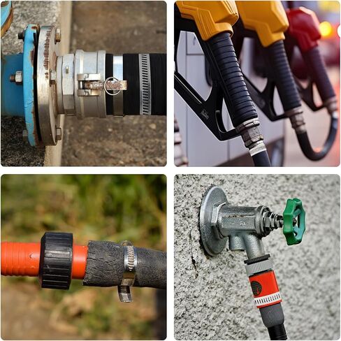 Hose clamp, DIY 9.85FT perforated metal band + 6 several fasteners, 304 stainless steel hose clamp band, large adjustable worm gear band hose clamp screw clamps in Saudi Arabia