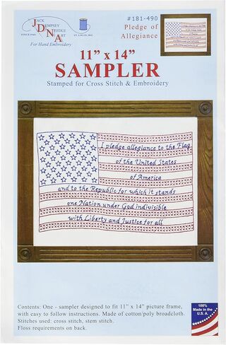 Jack Dempsey Stamped White Sampler 11"X14"-Flag in Saudi Arabia