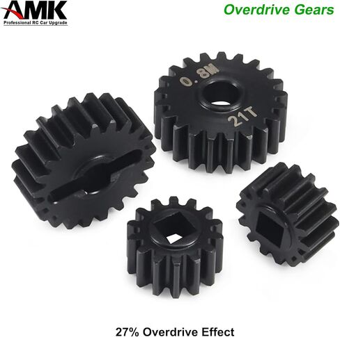 AMK Steel 14T-21T Capra Portal Gears, 27% UTB10 Overdrive Metal Gear for 1/10 RC Crawler F9 Axial Capra Upgrades (14T-21T) in Saudi Arabia