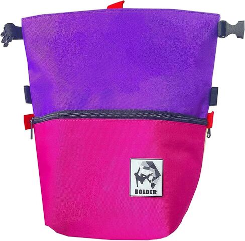 SESH Chalk Bucket - Large Size Chalk Bag for Climbing & Bouldering with Magnetic Closure, 4 Brush Holders, & 2 Side Pockets with Mesh Organizer - Durable in Saudi Arabia