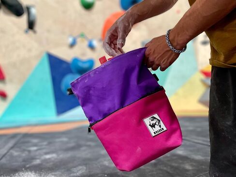 SESH Chalk Bucket - Large Size Chalk Bag for Climbing & Bouldering with Magnetic Closure, 4 Brush Holders, & 2 Side Pockets with Mesh Organizer - Durable in Saudi Arabia