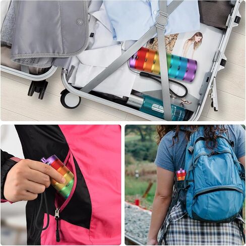 Metal Travel Pill Organizer, Waterproof Weekly Pill Box, Large Aluminum Alloy Portable Pill Case Container, BPA Free 7 Day Daily Medicine Organizer Holder for Vitamin, Supplement, Fish Oil (7 Color) in Saudi Arabia