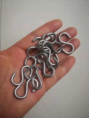 JY-MARINE S Hooks 316 Stainless Steel Marine Grade Heavy Duty S Shaped Hooks Metal Hooks for Hanging Hammock Stand Swing Plants Utility Hooks (3mmx30mm(12pieces)) in Saudi Arabia