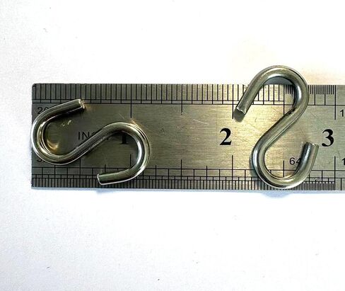JY-MARINE S Hooks 316 Stainless Steel Marine Grade Heavy Duty S Shaped Hooks Metal Hooks for Hanging Hammock Stand Swing Plants Utility Hooks (3mmx30mm(12pieces)) in Saudi Arabia