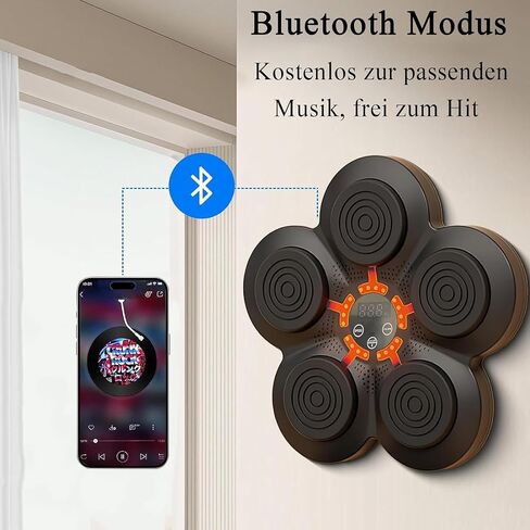 JJii Svng Music Boxing Machine with Boxing Gloves, Wall Mounted Smart Bluetooth Music Boxing Trainer, Boxing Training Boxing Equipment, Home Workout Boxing Target Machine in Saudi Arabia