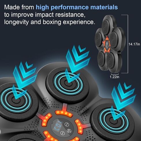 JJii Svng Music Boxing Machine with Boxing Gloves, Wall Mounted Smart Bluetooth Music Boxing Trainer, Boxing Training Boxing Equipment, Home Workout Boxing Target Machine in Saudi Arabia