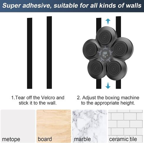 JJii Svng Music Boxing Machine with Boxing Gloves, Wall Mounted Smart Bluetooth Music Boxing Trainer, Boxing Training Boxing Equipment, Home Workout Boxing Target Machine in Saudi Arabia