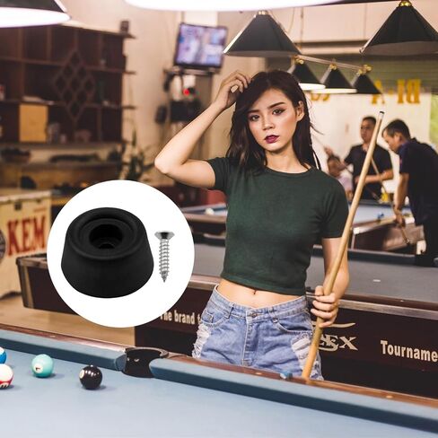 PESSILIN Pool Table Rod Tail Protective Sleeve 27x13mm Billiard Pool Cue Bottom Tail Protective Rod Covers Pool Cue Bottom Tail Covers（10pcs with Screws） in Saudi Arabia