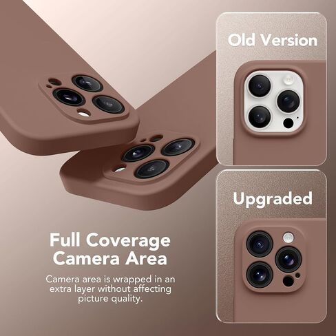 SuydanBox Magnetic for iPhone 13 Pro Max Case, Compatible with MagSafe, [Full Camera Protection][2 Screen Protectors] Silicone Shockproof Protective Phone Case for iPhone 13 Pro Max 6.7", Brown in Saudi Arabia