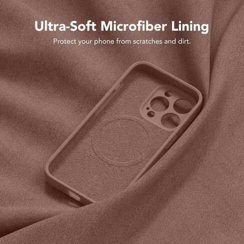 SuydanBox Magnetic for iPhone 13 Pro Max Case, Compatible with MagSafe, [Full Camera Protection][2 Screen Protectors] Silicone Shockproof Protective Phone Case for iPhone 13 Pro Max 6.7", Brown in Saudi Arabia