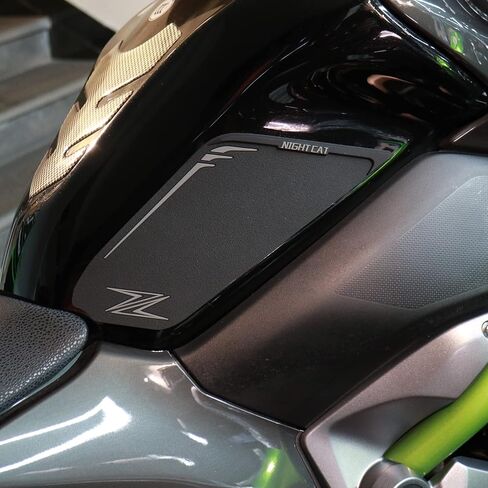 NIGHT CAT Motorcycle Gas Tank Protectors pad,Fuel Tank Protection Sticker,Compatible with Kawasaki Z900,Fuel Tank Side Traction mat,Anti-Slip(Z900 Black) in Kuwait