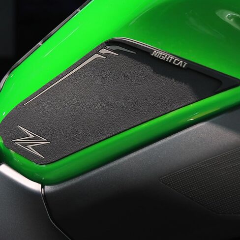 NIGHT CAT Motorcycle Gas Tank Protectors pad,Fuel Tank Protection Sticker,Compatible with Kawasaki Z900,Fuel Tank Side Traction mat,Anti-Slip(Z900 Black) in Kuwait